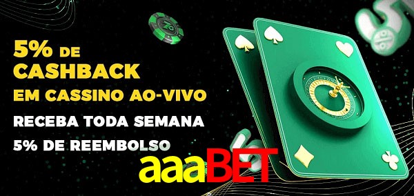 Promoções do cassino ao Vivo aaabet